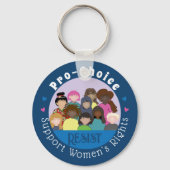 Porte-clés Porte - clé bleu féministe Pro-Choice (Recto)