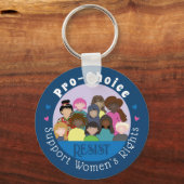 Porte-clés Porte - clé bleu féministe Pro-Choice (Recto)