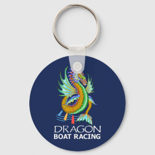 Porte-clés Porte - clé bleu Gold Dragon Boat Racing