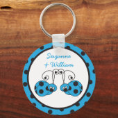 Porte-clés Porte - clé bleu Ladybug Couple (Recto)