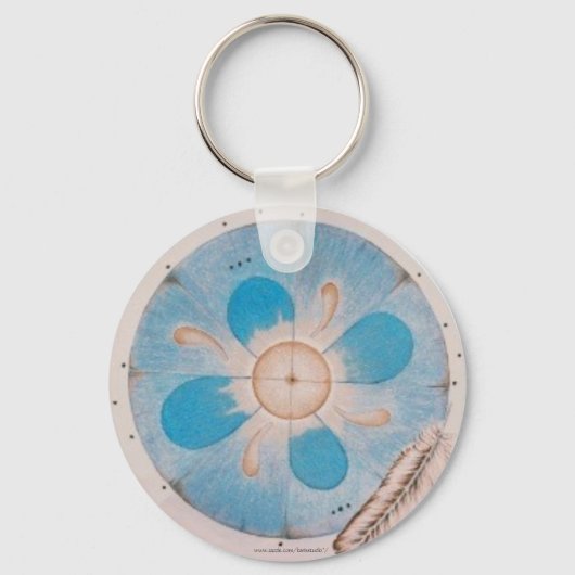 Porte-clés Porte - clé bleu Mandala (Recto)
