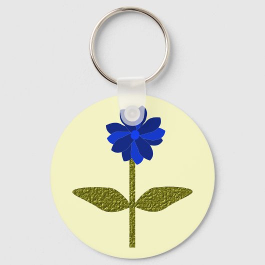 Porte-clés Porte - clé bleu océanique Daisy (Recto)