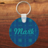 Porte-clés Porte - clé bleu personnalisé (Recto)