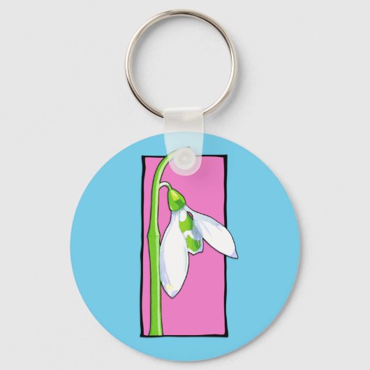 Porte-clés Porte - clé bleu rose Snowdrop (Recto)