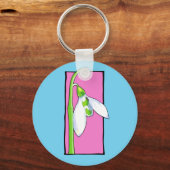 Porte-clés Porte - clé bleu rose Snowdrop (Recto)