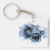 Porte-clés Porte - clé Blue Betta Fish (Devant)
