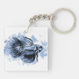 Porte-clés Porte - clé Blue Betta Fish