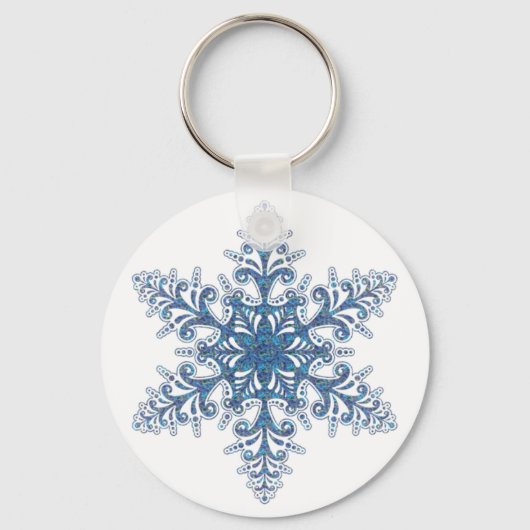 Porte-clés Porte - clé Blue Snowflake (Recto)