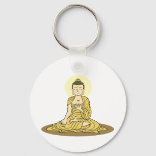Porte-clés Porte - clé Bouddha Sérénité dorée