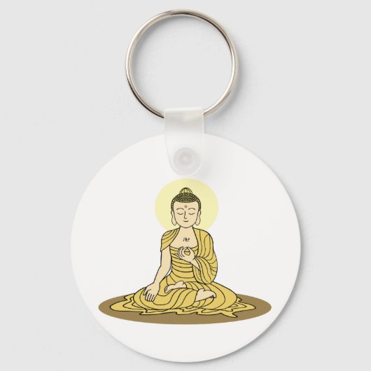 Porte-clés Porte - clé Bouddha Sérénité dorée (Recto)