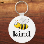 Porte-clés Porte - clé Bouton Bee kind (Recto)