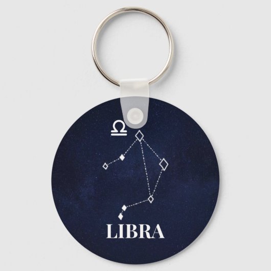 Porte-clés Porte - clé Bouton Constellation Libra (Recto)