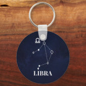 Porte-clés Porte - clé Bouton Constellation Libra (Recto)