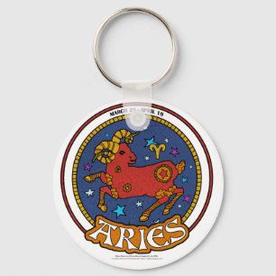 Porte-clés PORTE - CLÉ Bouton de base NP Aries 2,25 pouces