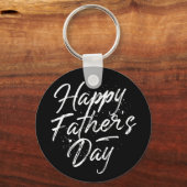 Porte-clés Porte - clé Bouton de Fête des pères heureux (Recto)