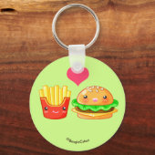 Porte-clés Porte - clé Bouton de hamburger mignon et fruits (Recto)