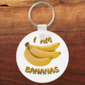 Porte-clés Porte - clé Bouton rond I Am Bananas Basic (Recto)