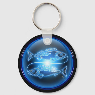 Porte-clés Porte - clé brillant bleu de Poissons