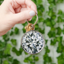 Porte - clé brillant Diamond Round