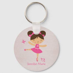 Porte-clés Porte - clé brun personnalisé mignon de ballerin