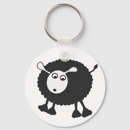 Porte-clés Porte - clé-cadeau du mouton noir (Recto)