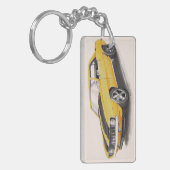 Porte-clés porte - clé Camaro jaune 1969 (Devant gauche)