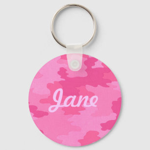 Porte-clés Porte - clé camouflage rose clair personnalisé