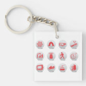 Porte-clés Porte - clé Camping Et Ski (Devant)