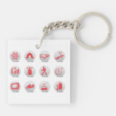 Porte-clés Porte - clé Camping Et Ski (Dos)