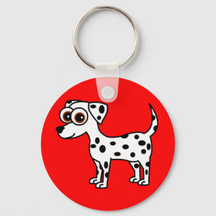 Porte-clés Porte - clé caricature de la Dalmatie mignonne
