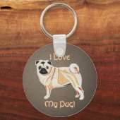 Porte-clés Porte - clé carlin (Recto)