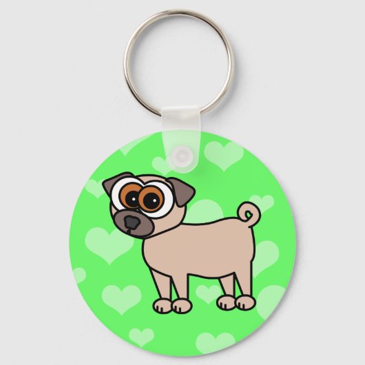 Porte-clés Porte - clé Carlin mignon - Vert (Recto)