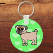 Porte-clés Porte - clé Carlin mignon - Vert (Recto)