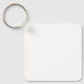 Porte-clés Porte - clé Carré blanc en aluminium (Recto)