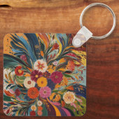 Porte-clés Porte - clé carré couleur argent (Verso)