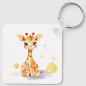 Porte-clés Porte - clé Carré de Giraffe Bébé mignonne (Dos)