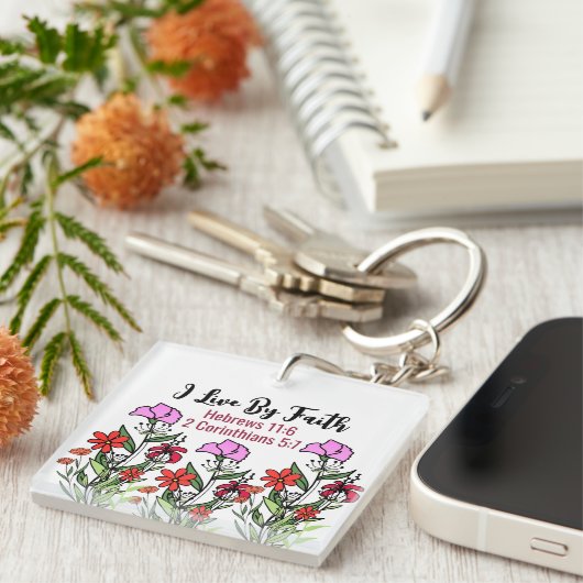 Porte-clés porte - clé carré (double face) (Devant Droit)