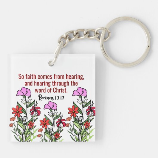 Porte-clés porte - clé carré (double face) (Dos)