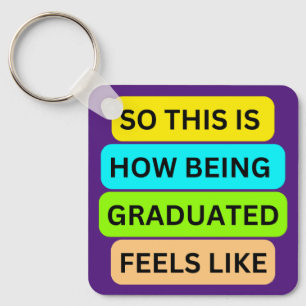 Porte-clés Porte - clé carré violet SO_This_IS_HOW_BEING_GRAD