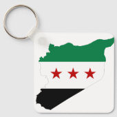 Porte-clés Porte - clé - Carte syrie - Drapeau indépendant sy (Recto)