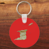 Porte-clés Porte - clé Carte Trinité-et-Tobago (Recto)