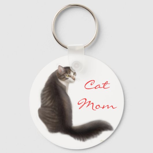 Porte-clés Porte - clé Cat Mom (Recto)