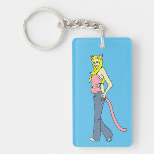 Porte-clés porte - clé catgirl