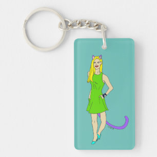 Porte-clés porte - clé catgirl