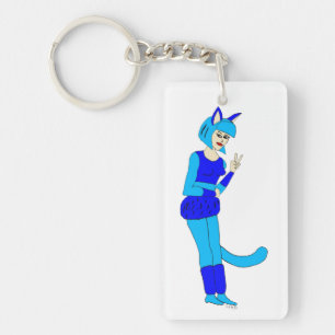 Porte-clés porte - clé catgirl