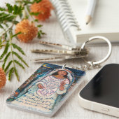 Porte-clés Porte - clé catholique de prière de Mary de grêle (Devant droit)