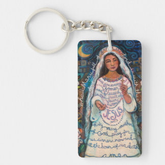 Porte-clés Porte - clé catholique de prière de Mary de grêle
