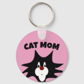 PORTE-CLÉS PORTE - CLÉ CHAT MOM ROSE (Recto)
