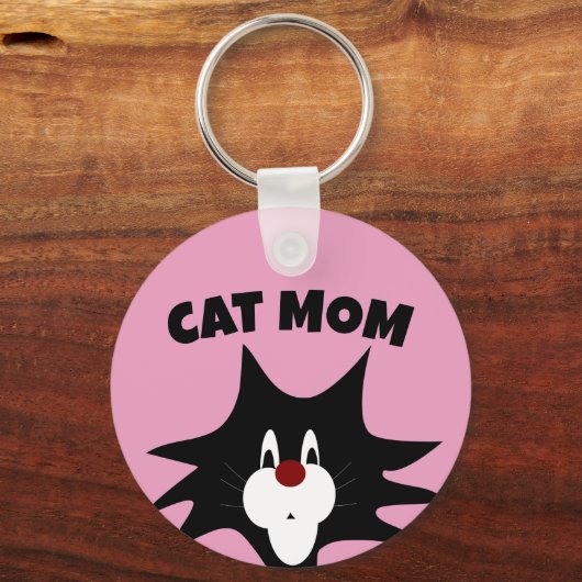 PORTE-CLÉS PORTE - CLÉ CHAT MOM ROSE (Recto)