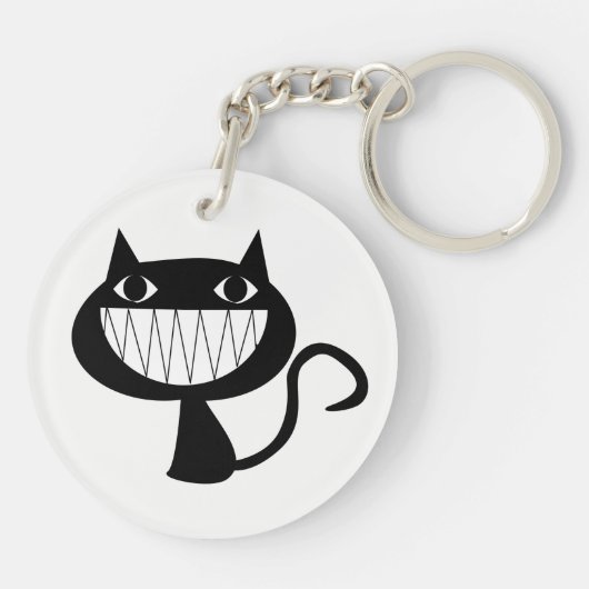 Porte-clés Porte - clé Chat noir mignon (Dos)
